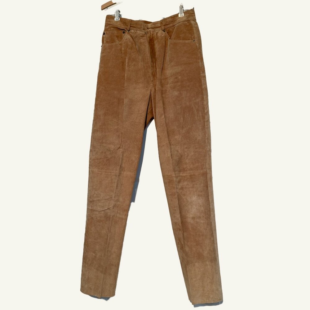 Suede Pants, light tan color, 100% real suede